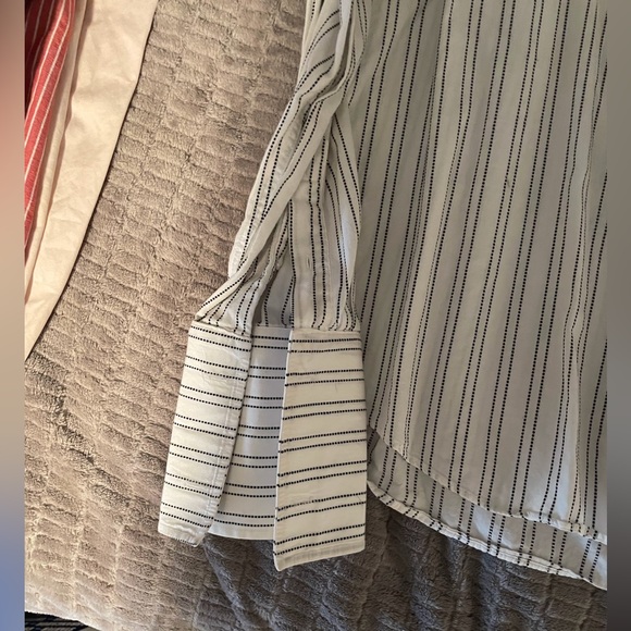 Linea Dome Chemise Men’s Large 16.5” Striped Button Down Collared Shirt - Picture 2 of 3